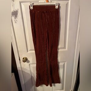 SHEIN Copper Velvet Flare Pants